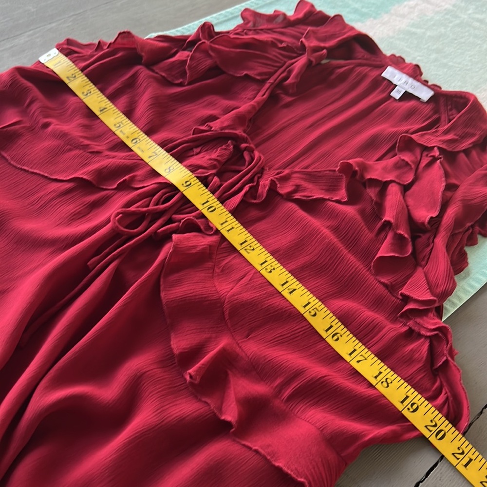 IRO Red Ruffle Top - Picture 9 of 11
